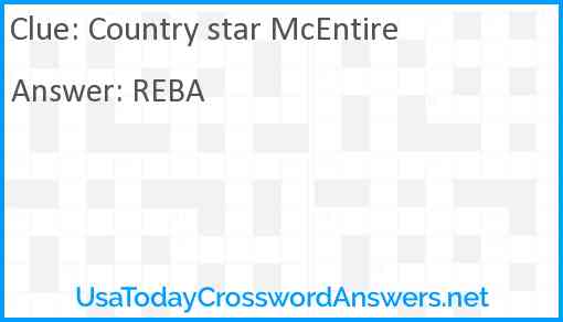 Country star McEntire Answer