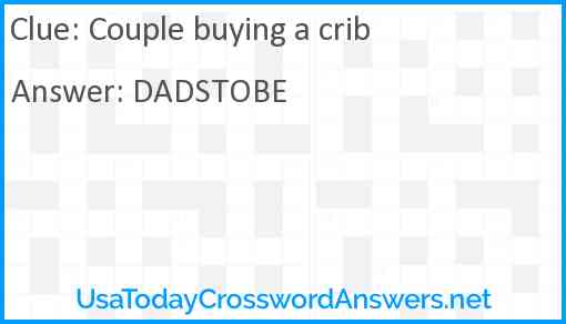 Couple buying a crib Answer
