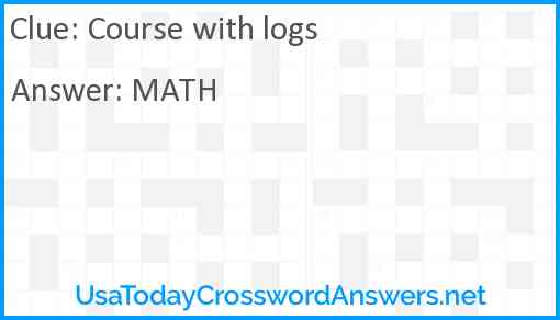 Course with logs Answer