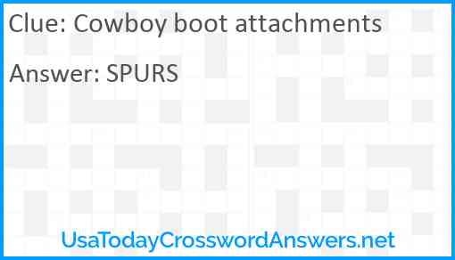 Cowboy boot attachments Answer