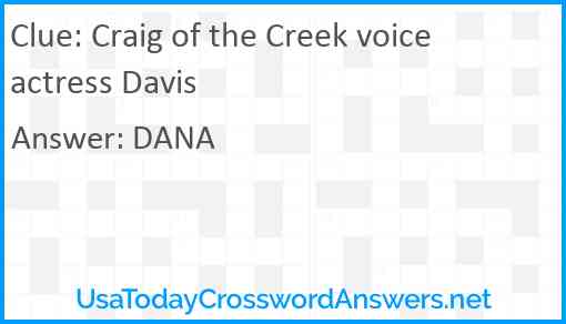 Craig of the Creek voice actress Davis Answer