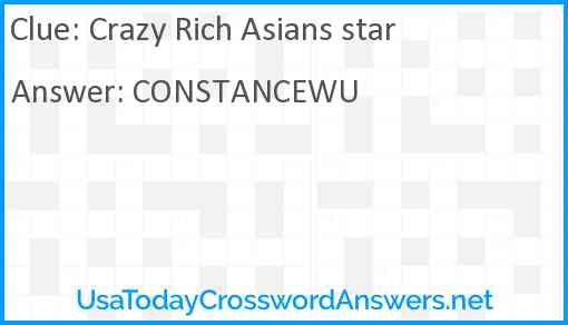 Crazy Rich Asians star Answer