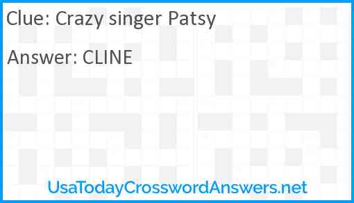 Crazy singer Patsy Answer
