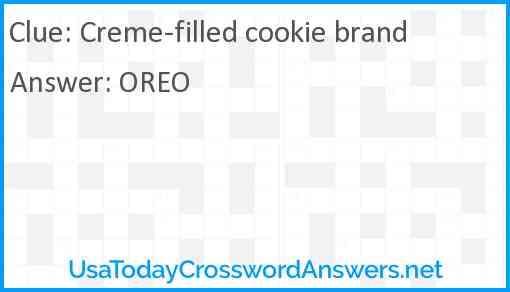 Creme-filled cookie brand Answer