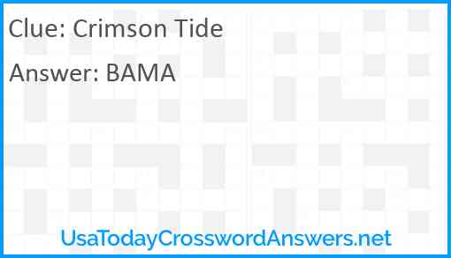 Crimson Tide Answer