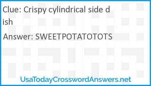 Crispy cylindrical side dish Answer