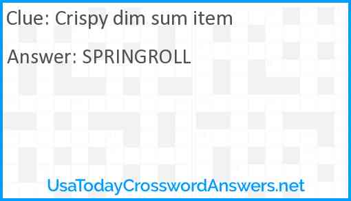Crispy dim sum item Answer