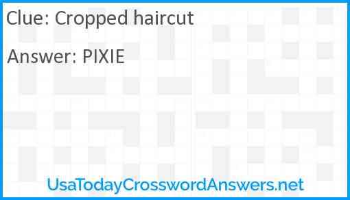 Cropped haircut Answer