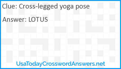 Cross-legged yoga pose Answer