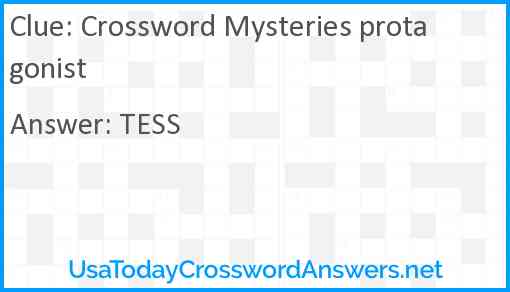 Crossword Mysteries protagonist Answer
