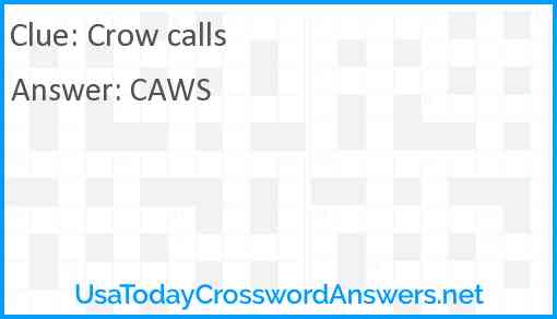 Crow calls Answer