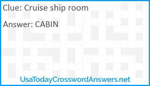 Cruise ship room Answer