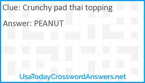 Crunchy pad thai topping Answer