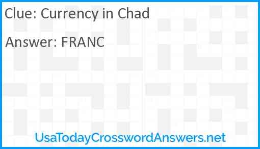 Currency in Chad Answer