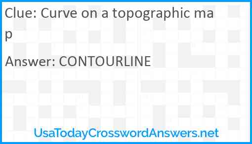 Curve on a topographic map Answer