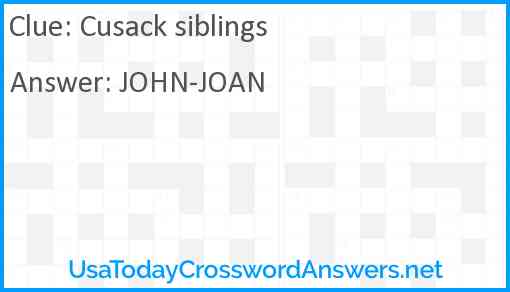 Cusack siblings Answer