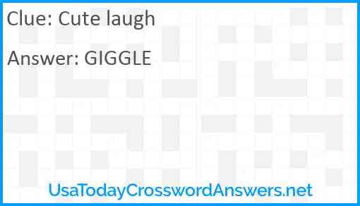Cute laugh Answer