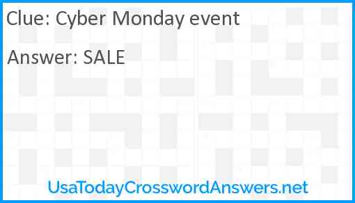 Cyber Monday event Answer