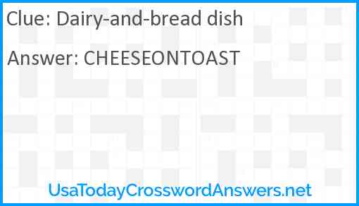 Dairy-and-bread dish Answer