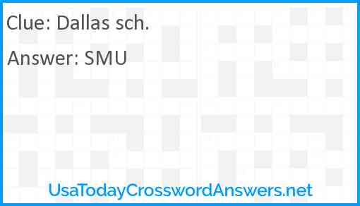 Dallas sch. Answer