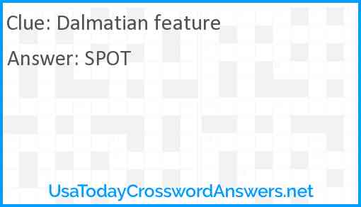 Dalmatian feature Answer