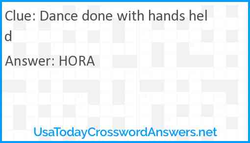 Dance done with hands held Answer
