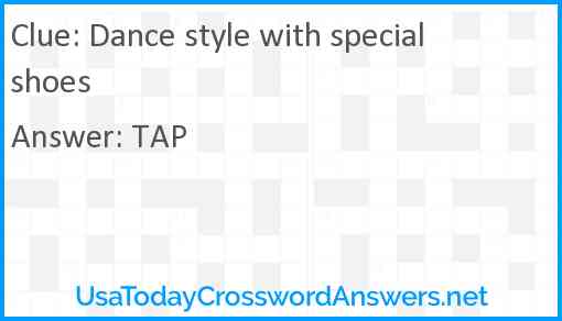 Dance style with special shoes Answer