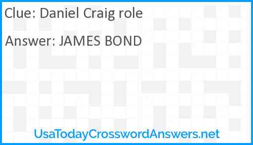Daniel Craig role Answer