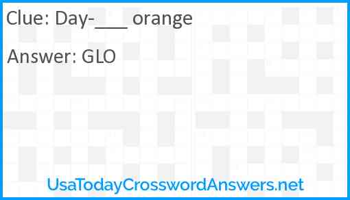 Day-___ orange Answer