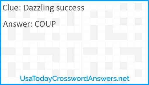 Dazzling success Answer