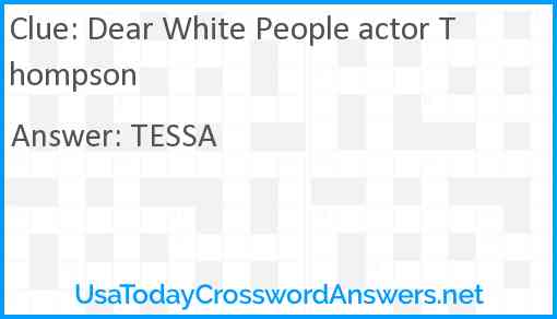 Dear White People actor Thompson Answer