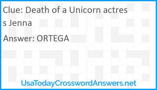 Death of a Unicorn actress Jenna Answer