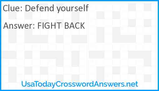 Defend yourself Answer