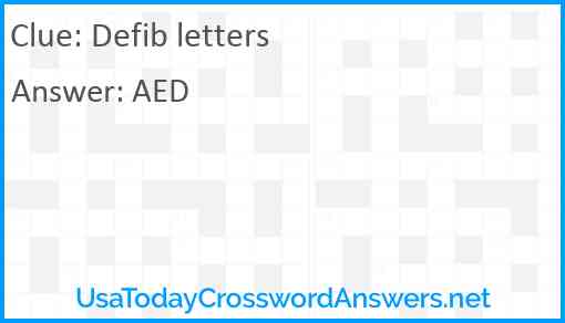 Defib letters Answer