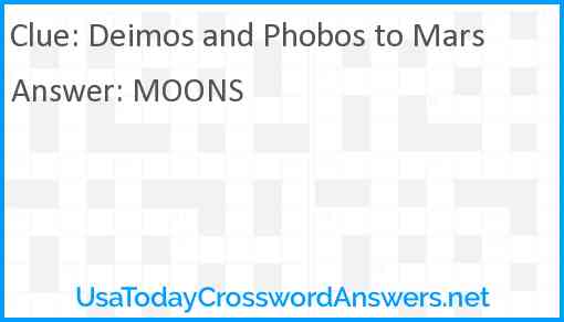 Deimos and Phobos to Mars Answer