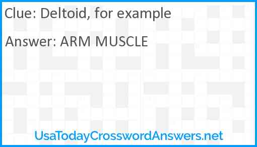 Deltoid, for example Answer