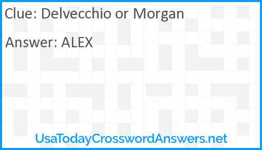 Delvecchio or Morgan Answer