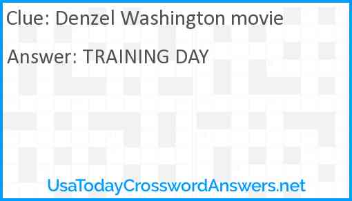 Denzel Washington movie Answer