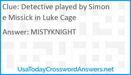 Detective played by Simone Missick in Luke Cage Answer