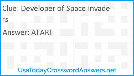 Developer of Space Invaders Answer
