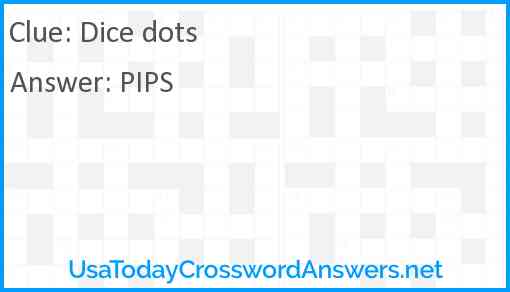 Dice dots Answer