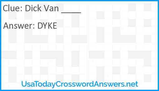 Dick Van ____ Answer