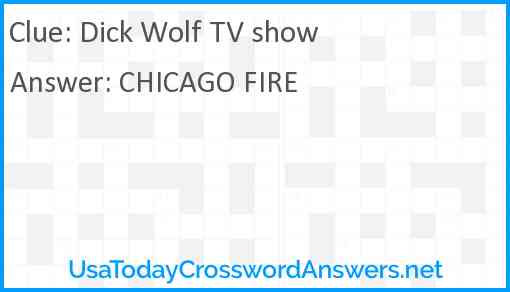 Dick Wolf TV show Answer