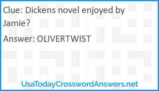 Dickens novel enjoyed by Jamie? Answer