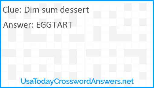 Dim sum dessert Answer