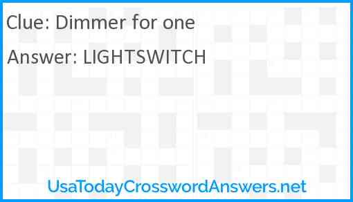 Dimmer for one Answer