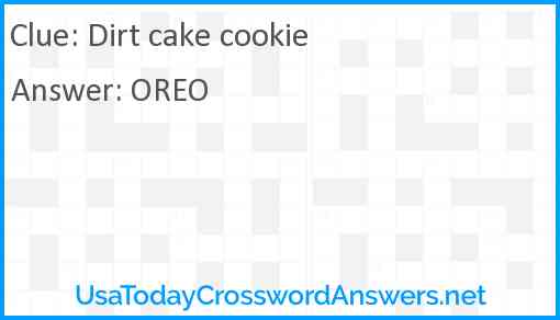 Dirt cake cookie Answer