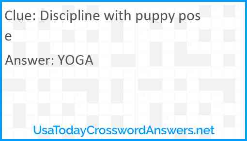Discipline with puppy pose Answer