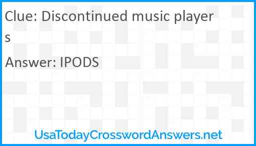 Discontinued music players Answer