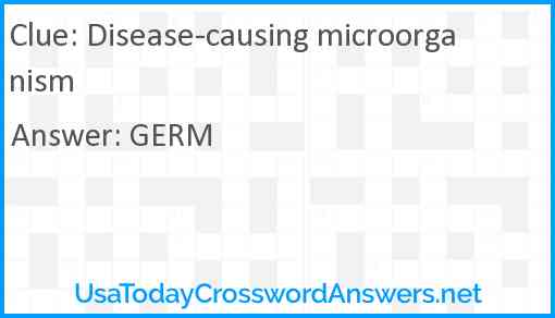 Disease-causing microorganism Answer